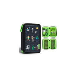 Children's Pencil Case with 2 Compartments and School Supplies