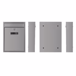 Perel Ibiza mailbox Silver Wall-mounted mailbox Steel - Additional view 2