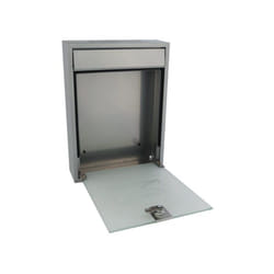 Perel Milan mailbox Silver Wall-mounted mailbox Glass, Steel
