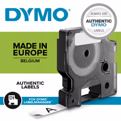 DYMO D1 Standard - White on Black - 19mm - Additional view 8