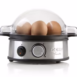 Domo DO9142EK egg cooker 7 egg(s) Black, Stainless steel, Transparent