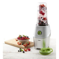 Domo DO700BL blender 0.71 L Tabletop blender 1000 W Metallic, White