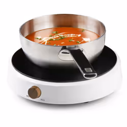 Domo DO30112IP, Black, White, Countertop, 28 cm, Zoneless induction hob, 1 zone(s), 1 zone(s)