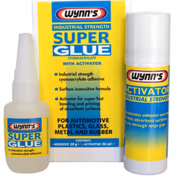 Wynn's Industrial Strength Super Glue with Activator 50ml Adhesive 20g B90088