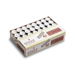 Spaas Candles 0351050.000 wax candle Round White 200 pc(s)
