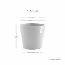 Ecopots Amsterdam Anthracite Plastic 1 pc(s)