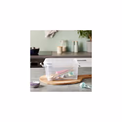 Storage Box Handy Plus with lid 6L in TransparentSilver 295 x 195 x 14 cm - Additional view 4
