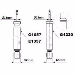 Shock absorber; MONROE; Gas Pressure Twin-Tube Telescopic Shock Absorber Bottom eye, Top pin; for VOLKSWAGEN, VW; 5C0513025H, ...