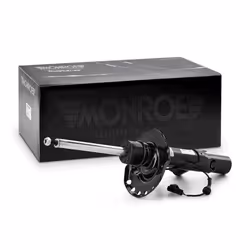 Shock absorber; MONROE; Gas Pressure Electronically adjustable shock strength Suspension Strut Top pin, Bottom Clamp; for VOL ...