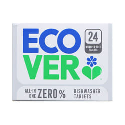 Ecover Zero % All In One Dishwasher Tablets Wrapper Free 24 Pack