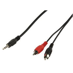 Valueline CABLE-458/5 audio cable 5 m 3.5mm 2 x RCA Black