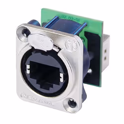 Neutrik NTR-NE8FDP, RJ45, Black, Silver, Nickel, Zinc steel, Gold, UL 94 V-0, -30 - 80 °C