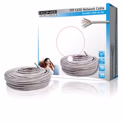 König FTP Cat6 networking cable Grey 100 m