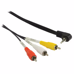 Valueline 1m 3 x RCA - 3.5mm m/m audio cable Black