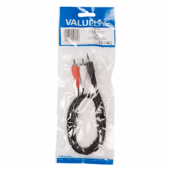 Valueline VLAP22200B10 audio cable 1 m 3.5mm 2 x RCA Black, Red, White