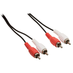 Valueline VLAP24200B100 audio cable 10 m 2 x RCA Black, Red, White