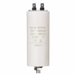 Fixapart W1-11025N, Fixed capacitor, Cylindrical, White, 25000 nF, 5%, 450 V