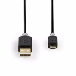Nedis CCBW60500AT10 USB cable USB 2.0 1 m USB A Micro-USB B Anthracite - Additional view 2