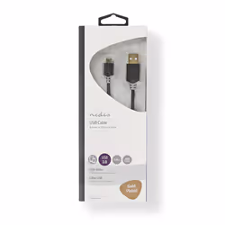 Nedis CCBW60500AT10 USB cable USB 2.0 1 m USB A Micro-USB B Anthracite - Additional view 3
