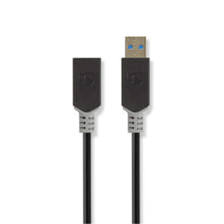 Nedis CCBW61710AT015 USB cable USB 3.2 Gen 1 (3.1 Gen 1) 0.15 m USB C USB A Anthracite