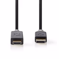 Nedis CCBW37100AT20 video cable adapter 2 m DisplayPort HDMI Anthracite - Additional view 2
