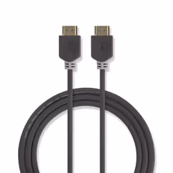 Nedis CVBW34000AT20, 2 m, HDMI Type A (Standard), HDMI Type A (Standard), 3D, Anthracite