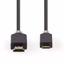 Nedis CVBW34500AT20 HDMI cable 2 m HDMI Type A (Standard) HDMI Type C (Mini) Anthracite - Additional view 2