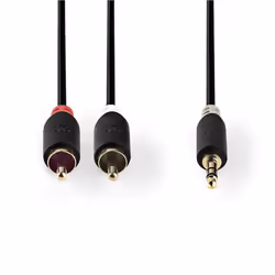 Nedis CABW22200AT30 audio cable 3 m 3.5mm 2 x RCA Anthracite - Additional view 2