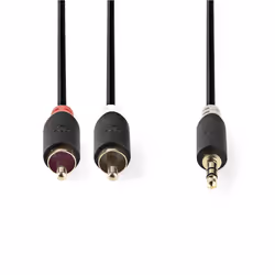 Nedis CABW22200AT100 audio cable 10 m 3.5mm 2 x RCA Anthracite - Additional view 2