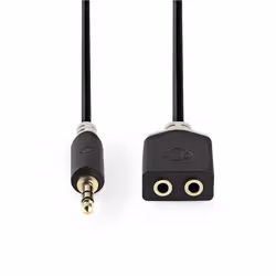 Nedis CABW22100AT02 audio cable 3.5mm 2 x 3.5mm Anthracite - Additional view 2