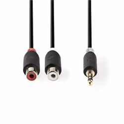 Nedis CABW22250AT02 audio cable 3.5mm 2 x RCA Anthracite - Additional view 2