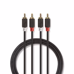 Nedis CABW24200AT20 audio cable 2 m 2 x RCA Anthracite - Additional view 3
