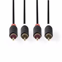 Nedis CABW24200AT30 audio cable 3 m 2 x RCA Anthracite - Additional view 2
