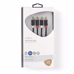 Nedis CABW24200AT100, 2 x RCA, Male, 2 x RCA, Male, 10 m, Anthracite
