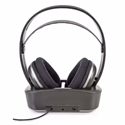 Nedis HPRF210BK headphones/headset Wired & Wireless Head-band TV Black, Silver - Additional view 4
