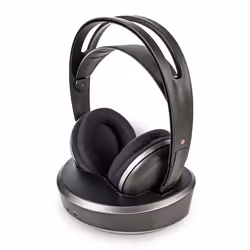 Nedis HPRF210BK headphones/headset Wired & Wireless Head-band TV Black, Silver - Additional view 6