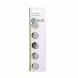 Nedis BALCR20325BL, Single-use battery, CR2032, Lithium, 3 V, 5 pc(s), Silver