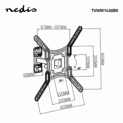 Nedis TVWM1430BK TV mount/stand 139.7 cm (55") Black - Additional view 7
