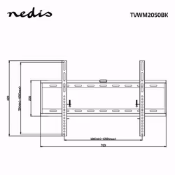 Nedis TVWM2050BK TV mount/stand 177.8 cm (70") Black - Additional view 6