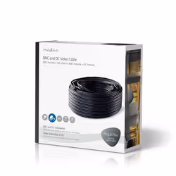 Nedis CCTVCA10BK500 signal cable 50 m Black