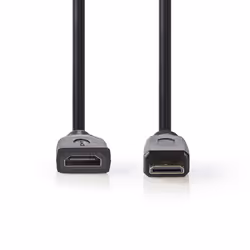 Nedis CVGP34590BK02 HDMI cable 0.2 m HDMI Type C (Mini) HDMI Type A (Standard) Black - Additional view 2
