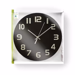 Nedis CLWA006GL30BK wall/table clock Round Black