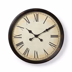 Nedis CLWA008WD50BK, Wall, Round, Black, Cream, Plastic, AA, 1.5 V