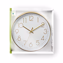 Nedis CLWA015PC30GD wall/table clock Round Gold, White