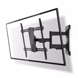 Nedis TVWM6570BK, 2.29 m (90"), 400 x 200 mm, 800 x 600 mm, 0 - 17°, Steel, Black