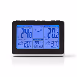 Nedis WEST400BK digital weather station Black, Silver