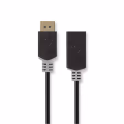 Nedis CCBP37150AT02, 0.2 m, DisplayPort, HDMI, Male, Female, Straight