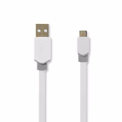 Nedis CCBP60500WT10 USB cable USB 2.0 1 m USB A Micro-USB B White - Additional view 4