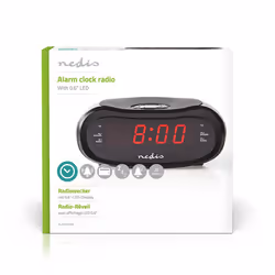 Nedis CLAR001BK alarm clock Digital alarm clock Black - Additional view 6