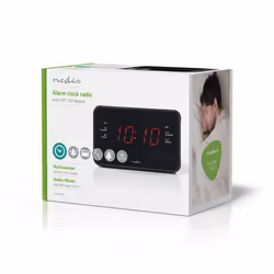 Nedis CLAR002BK alarm clock Digital alarm clock Black - Additional view 7
